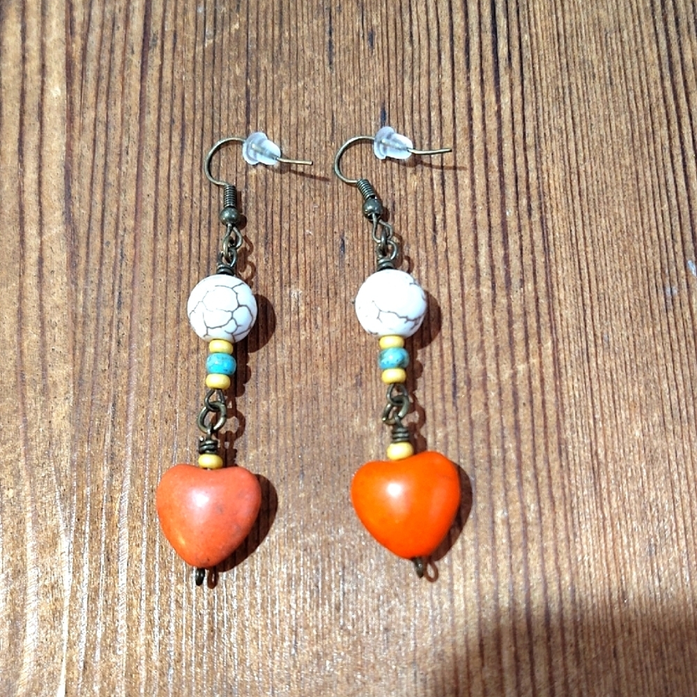 *5 For $20***Ladies Long Beaded Dangle Earrings, Handmade Ladies Earrings